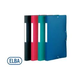 Mapa din plastic A3, cu elastic, culori asortate, Elba Memphis