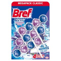 Odorizant pentru vasul toaletei, 3 buc x 50g/pachet, aktiv lavender, Bref