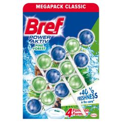 Odorizant pentru vasul toaletei, 3 buc x 50g/pachet, aktiv pine, Bref