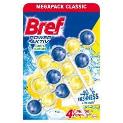 Odorizant pentru vasul toaletei, 3 buc x 50g/pachet, aktiv lemon, Bref