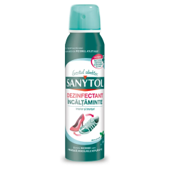 Odorizant dezinfectant pentru incaltaminte, 150ml, Sanytol - Distruge bacterii/fungi/virusi