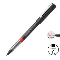 Roller cu cerneala, varf 0.5mm, rosu, Schneider Xtra 805