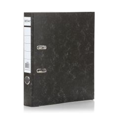 Biblioraft carton A4, 75mm, negru marmorat, Arma