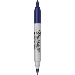 Marker permanent, 2 capete, varf fin 0.5/0.9mm, navy, Sharpie Twin Tip