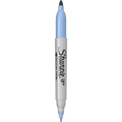Marker permanent, 2 capete, varf fin 0.5/0.9mm, sky blue, Sharpie Twin Tip