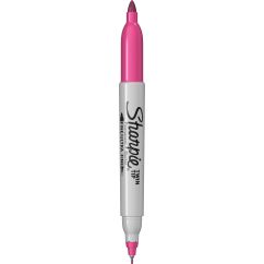 Marker permanent, 2 capete, varf fin 0.5/0.9mm, magenta, Sharpie Twin Tip