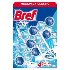 Odorizant pentru vasul toaletei, 3 buc x 50g/pachet, aktiv ocean, Bref