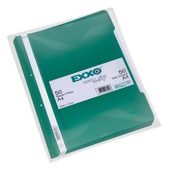 Dosar plastic cu sina si perforatii, verde, Exxo