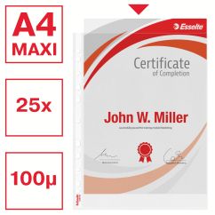 Folii de protectie A4 Maxi, orange peel, 100 microni, 25 buc/set, Esselte