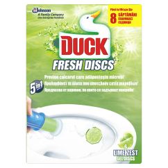 Aparat si rezerva cu gel, pentru vasul toaletei, 36ml, lime, Duck Fresh Discs