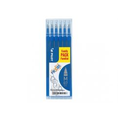 Rezerva pentru roller, varf conic 0.7mm, 6 buc/set, albastru, Pilot Frixion