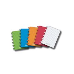 Caiet cu spira A6, 72 file, coperta plastic, matematica, diferite culori, Aurora Adoc