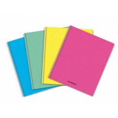Caiet cu spira A5, 60file, coperta PP, matematica, diferite culori, Aurora