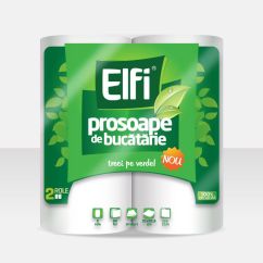 Prosop din hartie, 2 straturi, 2 role/pachet, Elfi