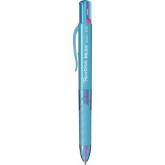 Pix cu mecanism, multi-pen, varf 1.0mm, albastru deschis fun, Papermate InkJoy Quatro