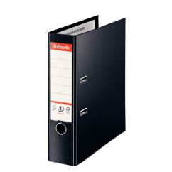 Biblioraft plastifiat int-ext A4, 80mm, negru, Esselte NO.1 Vivida Plus