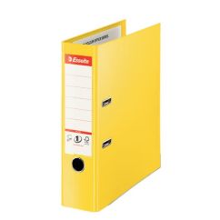 Biblioraft plastifiat int-ext A4, 80mm, galben, Esselte NO.1 Vivida Plus