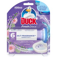 Aparat si rezerva cu gel, pentru vasul toaletei, lavanda, Duck Fresh Discs
