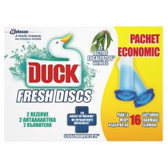 Aparat si rezerva cu gel, pentru vasul toaletei, 36ml, eucalypt, Duck Fresh Discs
