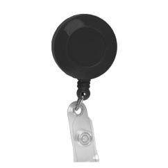 Snur ecuson retractabil, plastic, negru, Standard