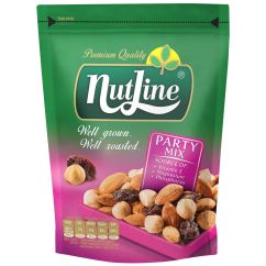Mix de stafide, alune de padure si migdale coapte si sarate, 150g, Nutline Party Mix