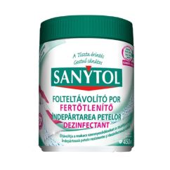 Dezinfectant pudra fara clor, pentru indepartarea petelor, 450g, Sanytol - Distruge bacterii/fungi/virusi