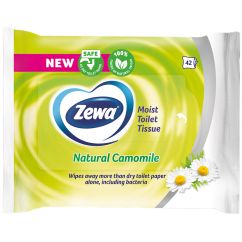 Hartie igienica umeda, 42 buc/pachet, camomile, Zewa