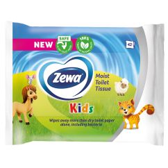 Hartie igienica umeda, 42 buc/pachet, Zewa Kids