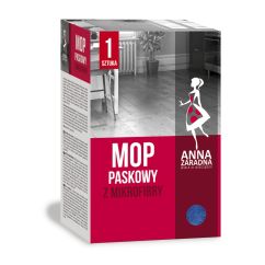 Mop microfibra franjuri, albastru, Anna