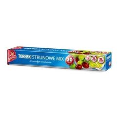 Punga din plastic, cu fermoar zip, mix 1/2/3 L, 20 buc/cutie, Anna