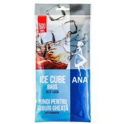 Pungi cuburi de gheata, cu autoinchidere, 500 cuburi, Anna