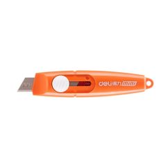 Cutter de birou, 133x12x11mm, sina plastic, diferite culori, Deli Mini