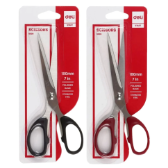 Foarfeca de birou, 18cm, cu lama din otel inoxidabil, diferite culori, Deli