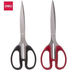 Foarfeca de birou, 21cm, cu lama din otel inoxidabil si maner ergonomic, diferite culori, Deli