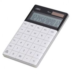Calculator de birou, 12 digiti, alb, Deli Modern