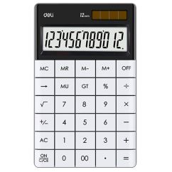 Calculator de birou, 12 digiti, alb, Deli Modern