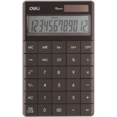 Calculator de birou, 12 digiti, negru, Deli Modern