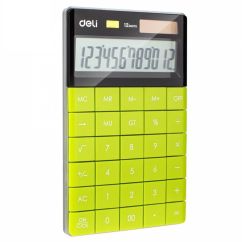 Calculator de birou, 12 digiti, verde, Deli Modern