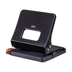 Perforator de birou, 25 coli, metal, negru, Deli E0142
