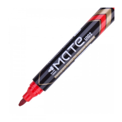 Marker permanent, varf rotund 1.5mm, rosu, Deli Mate