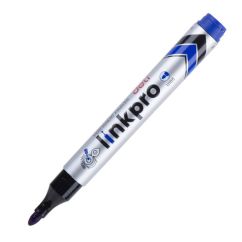 Marker permanent, varf rotund 2.0mm, reincarcabil, albastru, Deli