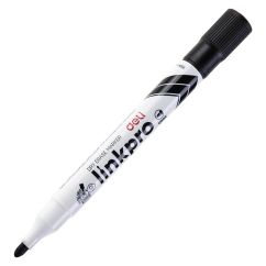 Marker whiteboard, varf rotund 2.0mm, reincarcabil, negru, Deli
