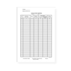 Lista avans chenzinal, A4, tipar fata, 100 file/carnet