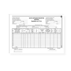 Nota de receptie neplatitor TVA (NIR), A4, tipar fata, 100 file/carnet