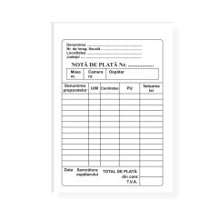 Nota de plata ospatar, A6, tipar fata, 100 file/carnet