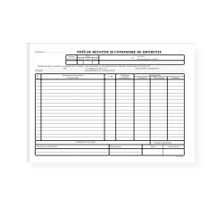 Nota de receptie si constatare diferente (NRCD), A4, tipar fata, 100 file/carnet