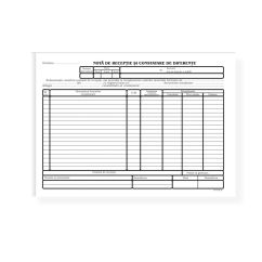 Nota de receptie si constatare diferente (NRCD), A4, autocopiativ, 2 exemplare, alb/color, 50 seturi/carnet