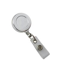 Snur ecuson retractabil, metalic, cromat, Standard