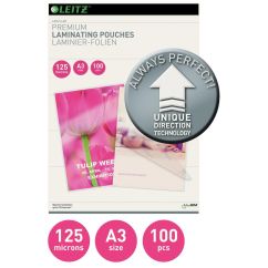Folie de laminare A3, 125 microni, 100 coli/top, Leitz UDT