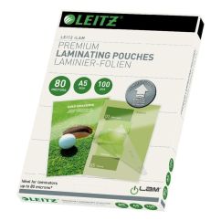 Folie de laminare A5, 80 microni, 100 coli/top, Leitz UDT